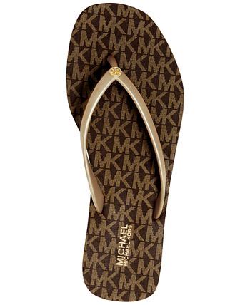 michael kors flip flops braun|michael kors jinx shoes.